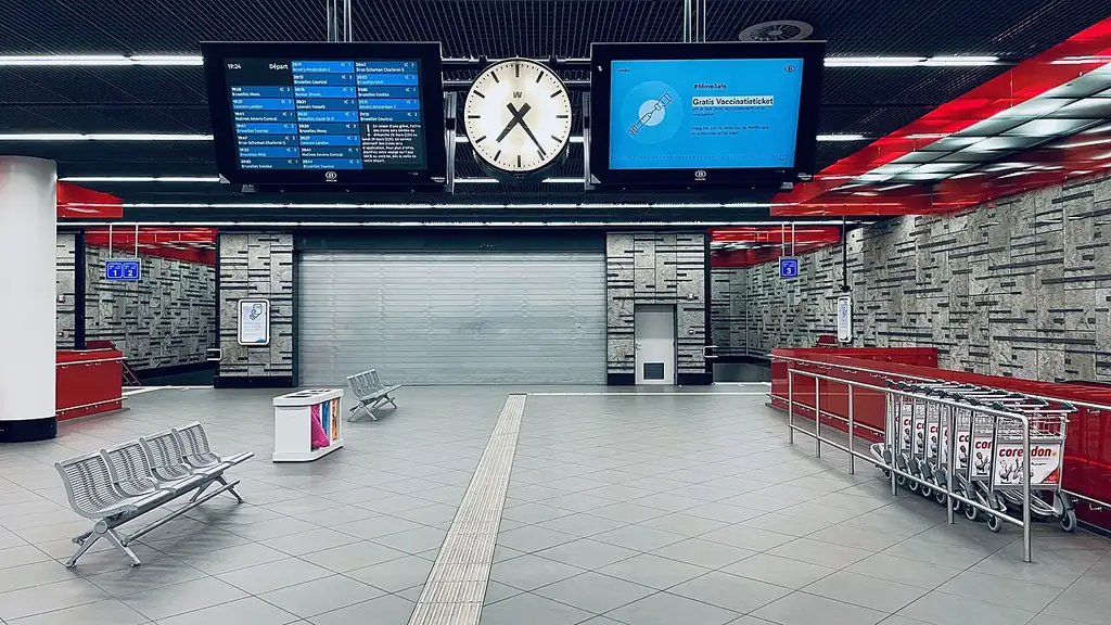 ブリュッセル空港駅のコンコース